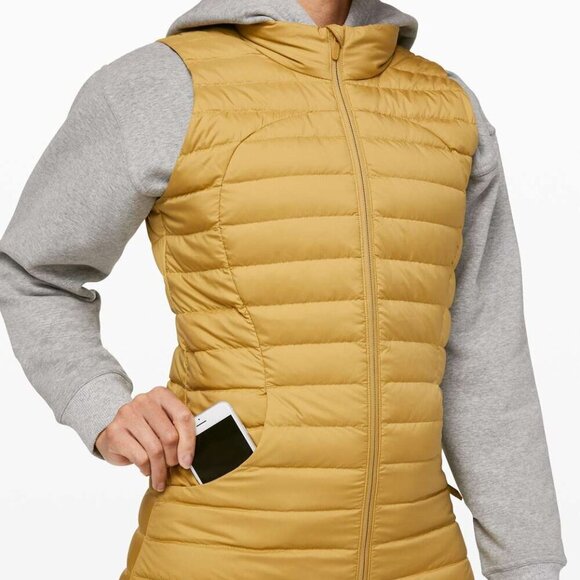 Lululemon Pack It Down Vest- Vintage Gold Lightweight Packable Down Vest- Size 2 - Picture 4 of 16